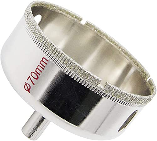 Diamond Hole Saw 70mm,LAIWEI Glass Drill Bits,Porcelain Drill Bits,Granite Drill Bits,Marble Drill Bits,Electric Drill Bits,Ceramic Drill Bits,Cutting Diameter(2-3/4”(70mm))