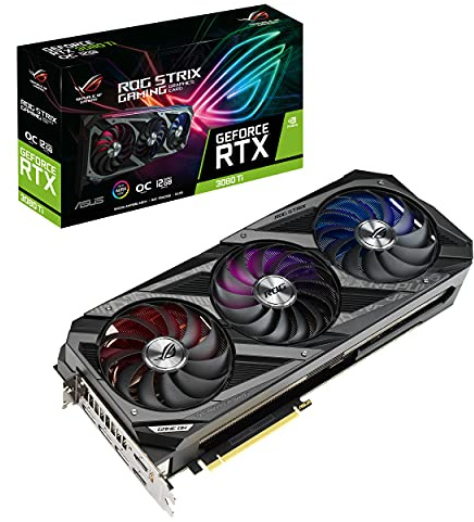 ASUS ROG Strix NVIDIA GeForce RTX 3080 Ti OC Edition Gaming Graphics Card (PCIe 4.0, 12GB GDDR6X, HDMI 2.1, DisplayPort 1.4a, Axial-tech Fan Design, 2.9-Slot, Super Alloy Power II, GPU Tweak II)