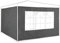Relaxdays Set 2 Paneles Laterales Carpa, 2x3 m, Cortinas Cenador, con Ventana, Impermeables, Lonas Cierre Pérgola, Gris
