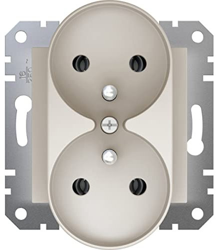 Asfora Doppelsteckdose z/u ohne Rahmen creme EPH9810223 Schneider electric 3606481333001