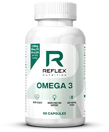 Reflex Nutrition Omega 3 gesunde Fette aus Fisch in Form von Gelatinekapseln, 90 kapseln