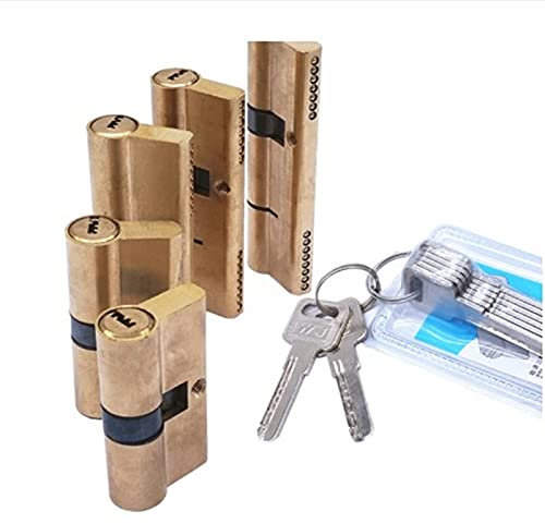 LUOSHUAI Cilindro Serratura Blocco Cilindro portato Blocco 65 70 80 90 90 115mm Cilindro AB. Blocco portante antifurto antifurto Blocco Porta in Ottone Allungato Keys estesi Cilindro Europeo