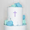 Cake Topper (Kleines Kreuz) Acryl/Holz, Taufe, Kommunion, Konfirmation, Firmung, Tortenstecker, Torte, Kuchen, Stecker, Tischdeko, Streudeko, Caketopper, Cake Board (1, Lila/Flieder)