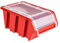50 x Stapelbox Kunststoff Lagerboxen Stapelbar Stapelkiste Sortierbox Box mit Deckel 100x155x70 rot
