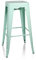 hjh OFFICE 645017 Barhocker VANTAGGIO HIGH Metall Pastellgrün matt Retro-Hocker im Industry-Design, stapelbar