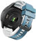 SumRioo 18mm Armband für Garmin Forerunner 265S/Forerunner 255S/Forerunner 255S Music, Silikon Ersatzarmband Uhrenarmband für Garmin Venu 3S/Venu 2S/Vivoactive 4S 40mm/Vivomove 3S 39mm, Blau Grau/Weiß
