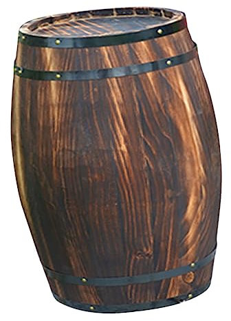 Gogogmee Eichenfass Dekoration Requisiten Whiskey Fass Dekor Bodenverkleidung Holz Pflanzer Holzfass Ornament Holz Wassereimer Holz Weinfass Weinfass Verzierung Antikes Holzfass
