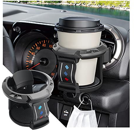 JNNJ Porte-Gobelets De Voiture, Porte-Gobelet De Ventilation De Voiture, Universel Réglable Tasse Boisson Porte-Gobelet pour Voiture, pour Tasse à Café Téléphone Et Canette Boisson(Noir/Gris)