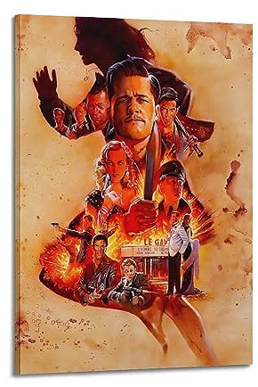 VZRSQZK Inglourious Basterds Filmposter, dekoratives Gemälde, Leinwand, Wandposter und Kunstdruck, modernes Familienschlafzimmer-Dekor-Poster, 60 x 90 cm