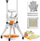 VEVOR Cortador Manual Profesional de Patatas Fritas Cortador Comercial de Verduras 0,64cm Cuchilla de Acero Inoxidable Cortador de Verduras Frutas 2 Cuchillas de Repuesto para Preparación de Ensaladas