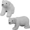 Set 2 Orso Polare bianco seduto e che cammina grandi e pellicciosi decorazioni addobbi albero di natale ambienti igloo vetrina negozio …