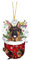 Weihnachtsbaum Katzen Anhänger 2D Acryl Weihnachts Deko Cartoon Acryl Weihnachten Hunde Dekorationen Weihnachtsanhänger Weihnachtsbaumschmuck Ornament Anhänger Funny Katze Auto Anhänger(A25,8cm)