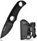 TONIFE Mini Neck Knife with Kydex Sheath and Cord, EDC Portable Fixed Blade for Outdoor Survival (Black + Black Titanium)
