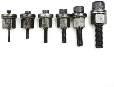 Vilgftyiet Kit de mandril de herramienta remachadora (para M3, M4, M5, M6, M8, M10, opcional), juego de cabezales de herramienta de remache manual para remachadora manual, material de acero (M5)