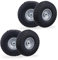 Relaxdays Ruota per Carriola 4.10/3.50-4, Set 4 Gomme Piene Antiforatura, Cerchi in Acciaio, Fino a 150 kg, Nero Grigio