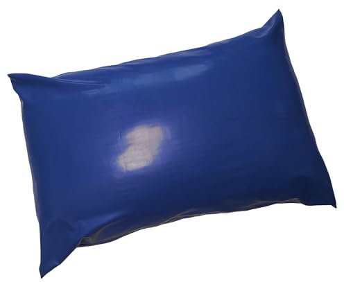 Klassische Latex Kissenbezüge mit Reißverschluss, 20 x 28 Zoll Latex Kissenbezug, Naturkautschuk Kissenbezug,Handgefertigter Latex Kissenschutz (Blau, 20 x 28 Zoll)