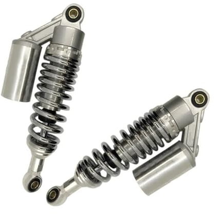 MZEER Hinten Stoßdämpfer Dämpfer Für Ducati Schwarz Überzug Universal 11 280 MM Frühling 8 MM 1 Paar Hinten Stoßdämpfer Motorrad Stoßdämpfer Federbeine Hinten(Silber)