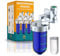 Akitaink Dosatore Proporzionale Polifosfato per Caldaie, Filtro Anticalcare con Valvola arresto By-Pass e Ricarica Inclusa Portata 20l/min, Attacchi 1/2 Orientabilicon Testata in Ottone