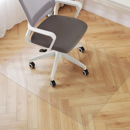 Royhom Plastic Floor Protector for 0ffice Chair, Clear Chair Mat for Hard floor, Transparent PVC Floor Mats 80x120cm, Gaming Chair Mat, Office Chair Mat Floor Protector for Home Office