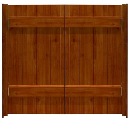 Porte De Séparation En Bois Massif, Portes Battantes De Café 2 Vantaux, Porte Saloon Ouverture Bidirectionnelle, Porte De Bar Avec Charnières Métalliques, Cloison Parlour Butler Porte(Brown,80x100cm)