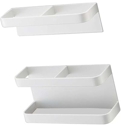 Magnetischer Schirmständer, Schirmständer, Schirmhalter, Schirmhalter | Wandmontage mit Tropfschale, Schirmaufhänger Kein Stanzen Regenschirm Stand Rack für den Eingangsbereich (Weiß)