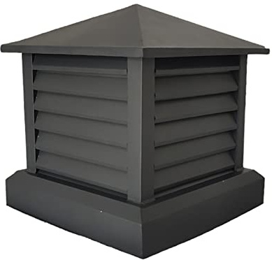 GUIXAN Chapeau de cheminée en Aluminium, cheminée de Villa Anti-fumée et Anti-Pluie, Capot de Ventilation de Toit, Conception à persiennes, Tuyau de cheminée ventilé Anti-refoulement, 45