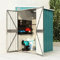 Fasba Wand Geräteschuppen Gartenhaus Gerätehaus Gartenschrank Gartenschuppen Fahrradhaus Schuppen Grün 118x100x178cm Verzinkter Stahl