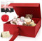 Sekepingo Große Magnet Geschenkbox, 32.5 * 23 * 10.5 cm mit Band, Papier& Grußkarte Party Favor Box für Jubiläum, Geburtstag, Muttertag, Vatertag& Weihnachten（ Rot ）