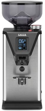 Gaggia Milano MDF55 Macinacaffè Espresso, Tramoggia 250g, Prodotto Italiano, Touchscreen e Manopola Rotante, Regolazione Micrometrica Continua, Macina Piatta, Motore 310W