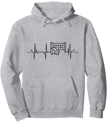 Herzlinie Beachvolleyball EKG Pullover Hoodie