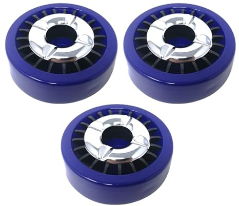 Gluttöter Windaschenbecher 3er Set | Stabile Outdoor Aschenbecher für Balkon & Gastro | Kein Nachqualmen | Rund Ø14cm (3x Blau)