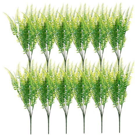 Hemobllo 12stücke Künstliche Farnähnliche Pflanzen Simulationsdekor Heimdekor Kunstpflanzen Vasen Dekoration Tischdekoration Hochzeitsdekoration Pflegeleicht Langlebig