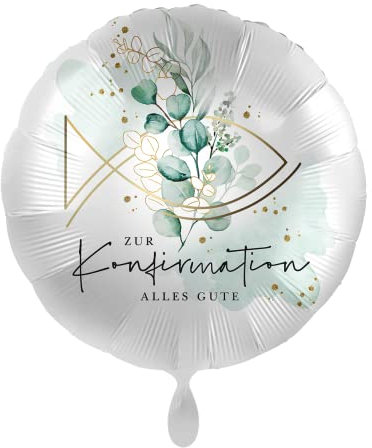 Folienballon Konfirmation alles Gute Ballon Konfirmation Mädchen Junge Luftballon Made in EU Deko Konfirmationsfeier Ballon, ungefüllt