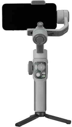 STABILITORE Gimbal 5E Smartphone, Stabilizzatore Gimbal a 3 Assi per Smartphone con Monitoraggio AI Magnetico, Kit di Riempimento 680lux, Kit Treppiede Portatile (Liscio 5e)