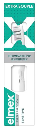 Elmex, Brosse à Dents Extra Souple, Expert Précision Sensitive | Brosse interdentaire, Brins effilés en forme de nuage pour peaux et dents sensibles, Réduit la pression sur les gencives