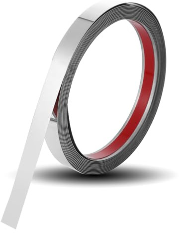 Zierleiste Aus Gebürstetem Metall - Zierleisten Selbstklebend, Edelstahlblech Für Kamine, Bilderrahmen Und Wohnaccessoires (1.5 cm–5 m Silber)