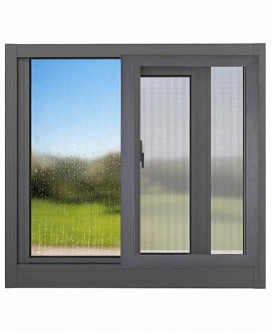 Remplacement des fenêtres de sous-sol, fenêtres de grange avec verre et moustiquaire, fenêtre coulissante horizontale en aluminium for Garages de salle de bains(WxH 22x20in(56x51cm))