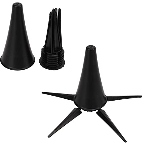Tomedny Portable Clarinet Stand, Foldable Clarinet Stand 5 Leg Base Black | Clarinet Stand 5 Leg, Foldable 5 Leg Clarinet Stand Wind Instrument Accessory Stable Floor Bracket for Providing Support