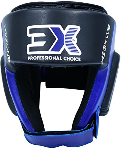 3X Sport Boxen Kopfschutz Offenes Gesicht Liani Leder Kopfbedeckung MMA Sparring Helm Kampfschutz Kopfschutz Muay Thai Vollgesichtsschutz Wangen Gehörschutz Kickboxen Krav MAGA Kampfsport