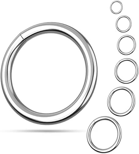 O-Ringe Stahl | wählbar: 12-50mm / 10-50 Stück | Rostschutz | robust und langlebig | silberfarbene Rundringe | Stahlringe sind vernickelt | Metallringe (Innendurchmesser 25mm - 10 Stück)