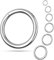 O-Ringe Stahl | wählbar: 12-50mm / 10-50 Stück | Rostschutz | robust und langlebig | silberfarbene Rundringe | Stahlringe sind vernickelt | Metallringe (Innendurchmesser 25mm - 10 Stück)