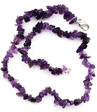 Taddart Minerals - Lila Splitter Halskette aus dem natürlichen Edelstein Amethyst mit 45 cm Länge - handgefertigt