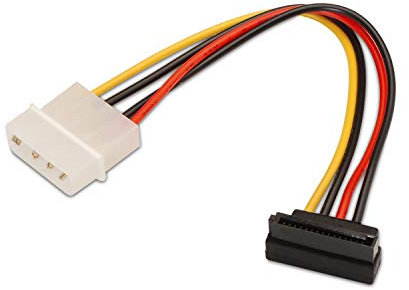 AISENS A131-0160 Câble SATA alimentation coudé 16 cm Noir