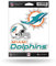Rico Industries NFL Miami Delfine Die Cut 3-teiliges Sticker-Bogen, 3-teilig