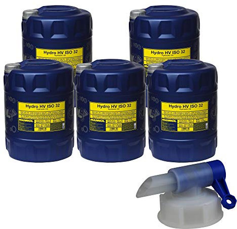 5x 20 Liter Mannol Hydro HV ISO 32 Hydrauliköl HVLP 32 Öl Oil DIN 51524/3