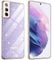 Beetop Kompatibel Mit Samsung Galaxy S21 5G Hülle Glitzer Schutzhülle Silikon TPU Handyhülle für Samsung Galaxy S21 - Durchsichtig