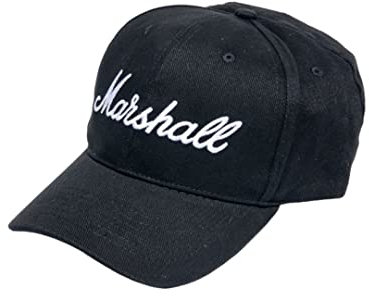 Marshall Unisex ACCS-10352 Baseballkappe, Schwarz mit Logo, One Size