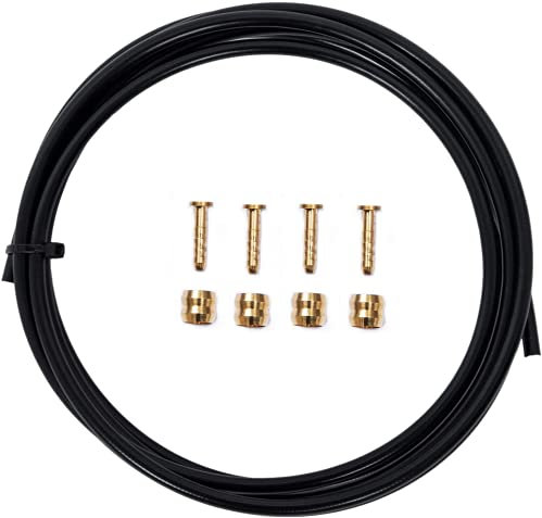 YBEKI 2500mm Hochdruck-Kevlar Scheibenbrems-Schlauch Kit mit Teflon & Messinganschlüssen – Kompatibel mit Shimano BH59/BH90, SRAM Guide/DB/XX, Magura MT5/MT7 – EN14765 Zertifiziert