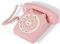 Telefono con quadrante rotante, telefono rotante retrò rosa con pulsanti grandi Telefono con filo vintage degli anni '60 Telefono vecchio retrò Telefono fisso Telefoni antichi per l'home office