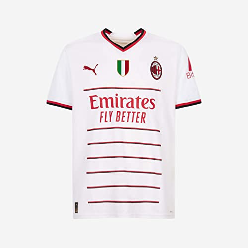 AC Milan Stagione 2022/23 Camiseta para Hombre, White-Tango Red, M